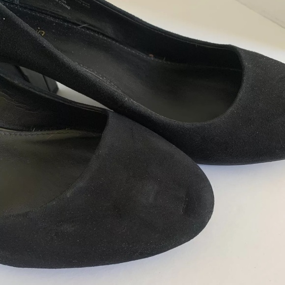 Calvin Klein Black Suede  Pumps Block Heels KASEY - Picture 8 of 9